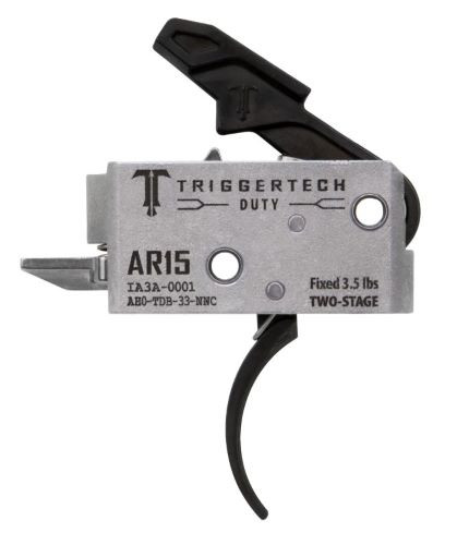 TriggerTech AR-15 Two-Stage Trigger, Black Duty, Curved, 3.5 lb Pull Weight