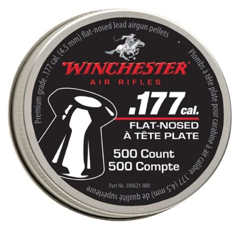Daisy Winchester Pellet .177 Caliber Flat Nose - 500 Pellets per Pack, 6 Packs per Case