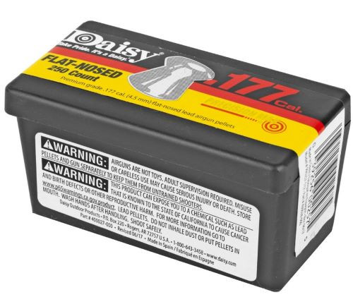 Daisy .177 Flat Head Pellets – 250 Count Per Pack, 12 Packs per Case