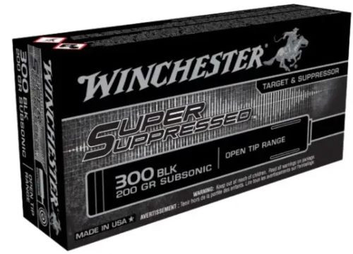 Winchester Ammunition Suppressed 300 AAC Blackout 200-Grain FMJ, Reloadable - 125 Rounds per Box