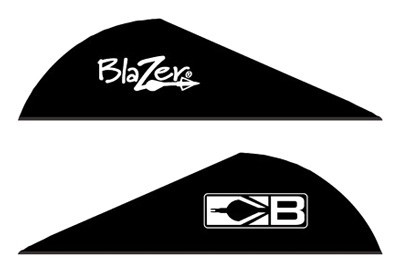 Bohning Blazer Vanes 36 Pack - Black Arrow Building Vanes for Broadheads, Crossbows & 3D Archery