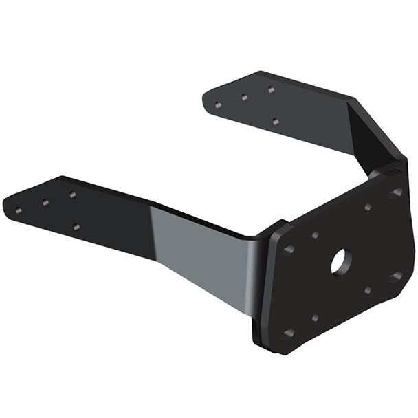 Power-Pole Pontoon Mount with 16-17.5 Inch Riser – Black Adapter Bracket for Shallow Water Anchors
