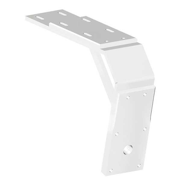 Power-Pole Deck Mount for Pontoon Boats - 13 Inch Aft - 11 Inch Drop - White