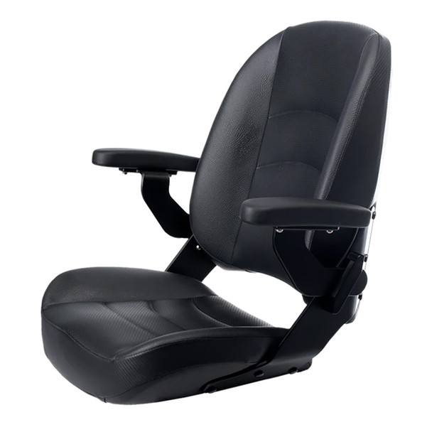 Shockwave Seats S5 Corbin Mid-Back Boat Seat - Onyx Black