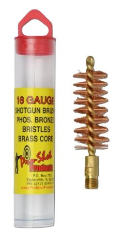 Pro-Shot Products 16S Bronze Cleaning Brush - 16 Gauge with Bronze Bristles
