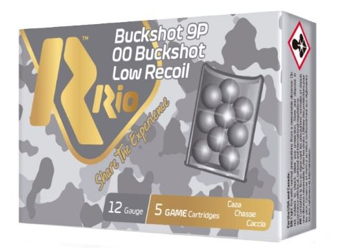 RIO Ammunition 12 Gauge 2.75-Inch 00 Buckshot Low Recoil - RBLR129