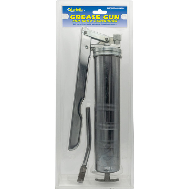 Star brite Heavy-Duty Lever Grease Gun for 14 oz Cartridges - Marine, Automotive & Industrial Use