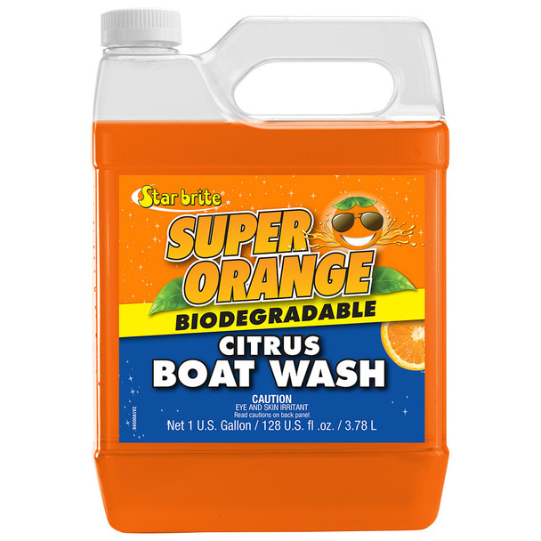 Star brite Super Orange Citrus Boat Wash Concentrate – 1 Gallon for Marine Surface Cleaning