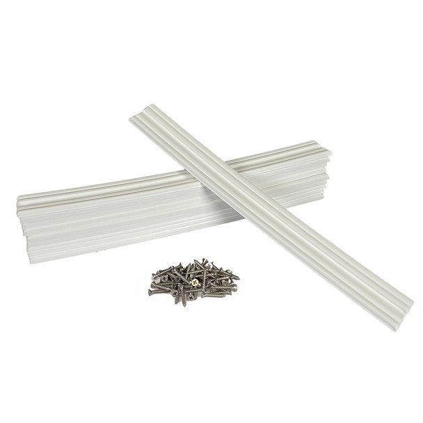 Caliber Marine Slides 1.5 x 15 Inches White 10-Pack for Boat Trailers
