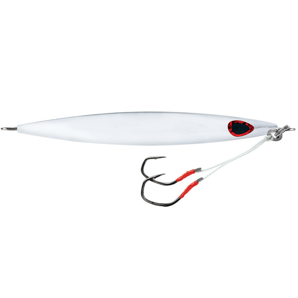 Williamson Kensaki 220 Jig - 6.75 inch UV Silver Fishing Jig with Knife-Tip Design
