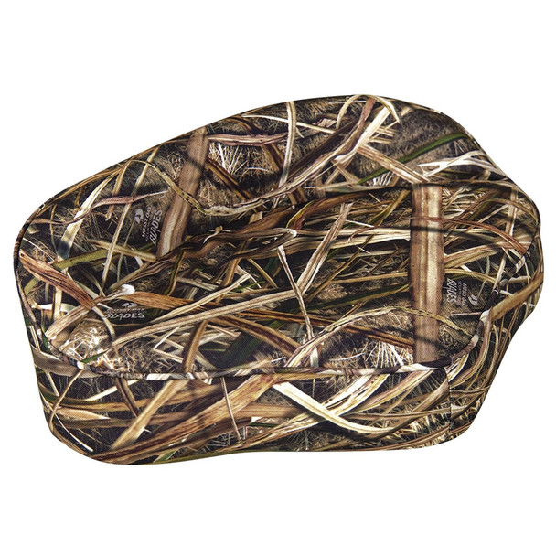 Wise Seats Camo Casting Seat - Shadowgrass Blades | Marine-Grade Pedestal Seat with Foam Padding