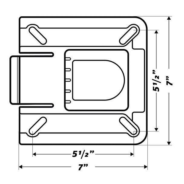 Wise Seats 8WD7SQR 7-Inch Swivel with Quick Release Mounting Bracket