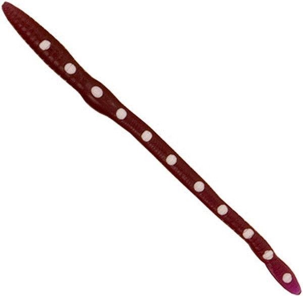 Creme Lures CREM Scoundrel 6-Inch Soft Baits with Purple and White Dots, 3-Pack