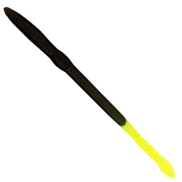 Creme Lures Crem Scound 6-Inch Soft Plastic Bait, Black and Chartreuse Tail, 4-Pack