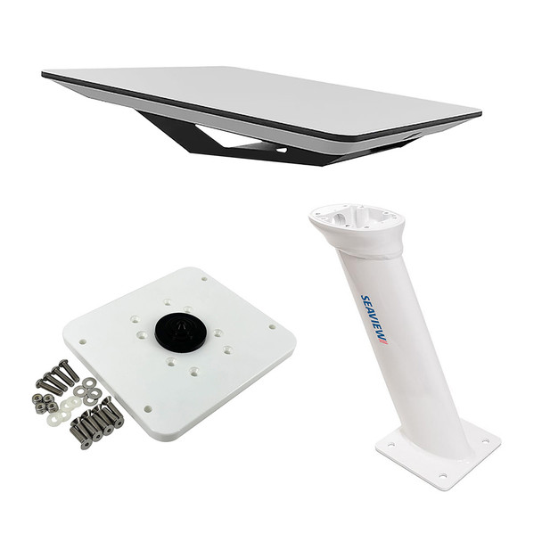 KVH Starlink Flat Panel Kit with 16-Inch Seaview Pedestal Mount and ADASTLKA Top Plate