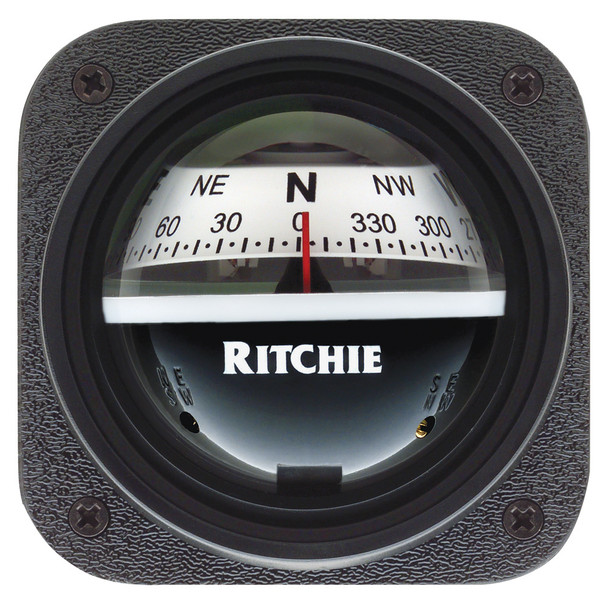 Ritchie V-527 Kayak Compass with Bulkhead Mount and White Dial