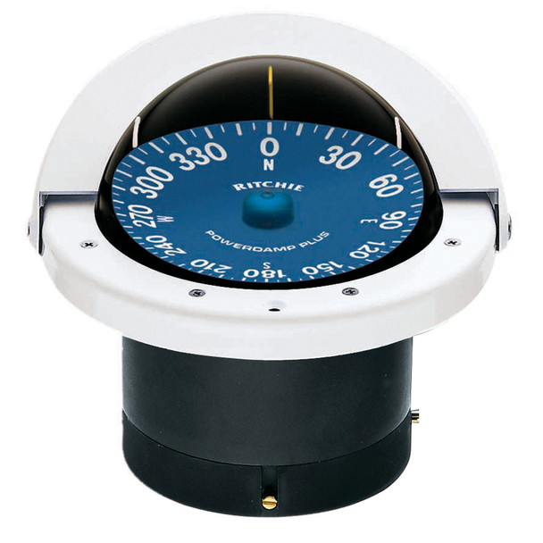 Ritchie SS-2000W SuperSport Compass with Flush Mount – White Dial for Offshore Boats