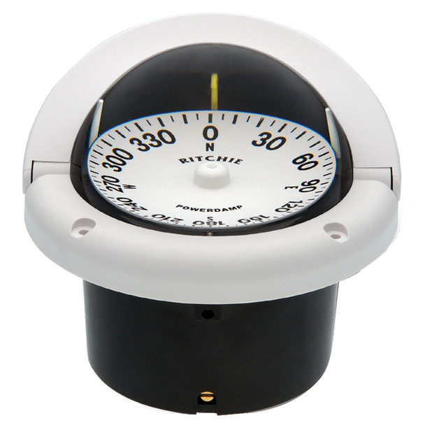 Ritchie HF-742W Helmsman Compass - Flush Mount with Green NiteVu Illumination