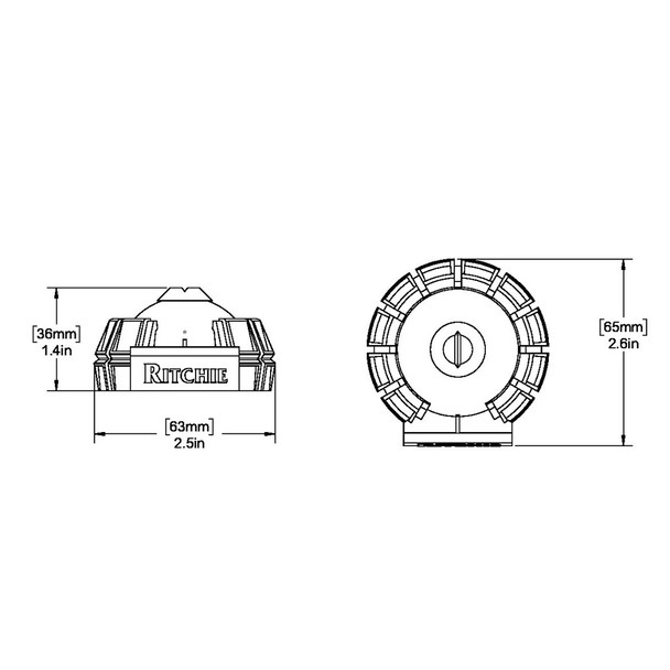Ritchie X-11Y SportAbout Handheld Compass with Yellow Safety Case