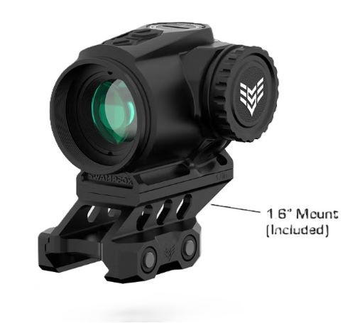 Swampfox Raider Micro Prism Red Dot Sight - Black Matte, 6 MOA Dot, Picatinny/Weaver Mount