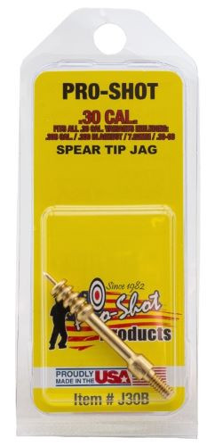 Pro-Shot Products J30B Brass Jag with Spear Tip for Precise Gun Cleaning