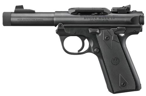 Ruger Mark IV 22/45 .22 Long Rifle Semi-Auto Pistol with Picatinny Rail and Adjustable Sights