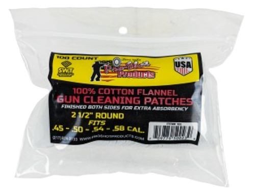 Pro-Shot Products 105 Cotton Cleaning Patch - 2.5 Inch Round with Superior Weave Technology
