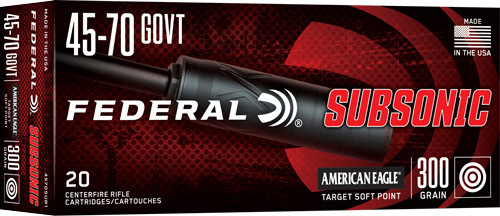 Federal 45-70 Government 300 Grain Jacketed Soft Point Ammunition - Reloadable