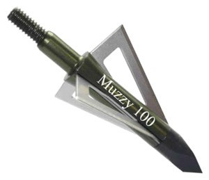 Muzzy Broadhead Standard 225M - 3 Blade, 100 Grain Fixed Broadheads for Hunting