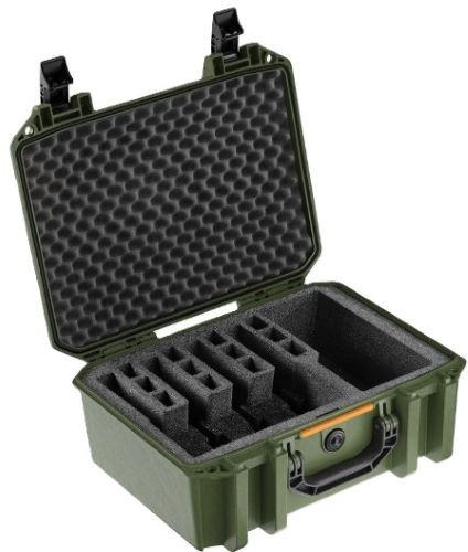 Pelican Vault V300 Large Handgun Case - Black Polymer with Foam Interior