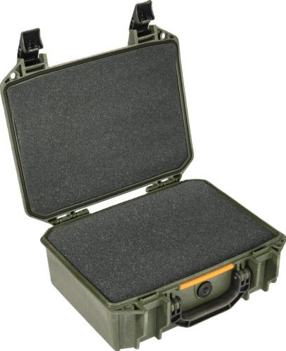 Pelican Vault Medium Pistol Case - Black Polymer Handgun Storage with Foam Interior and Padlock Provision