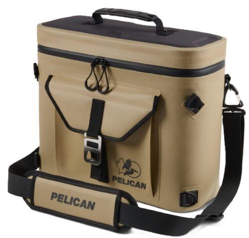 Pelican DayVenture 9 Quart Soft Cooler Coyote with Exterior Pockets and Leak-Resistant Zipper
