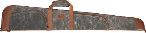Palmetto Bag Co 51-Inch Green Canvas and Leather Rifle Case with Suede Lining and Adjustable Strap