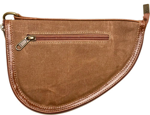 Palmetto Bag Co Small Pistol Case - Tan Canvas with Leather Trim and Suede Lining