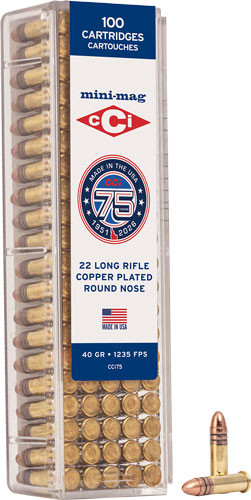CCI Mini-Mag 22LR 40 Grain Lead Round Nose Ammunition - Reliable Performance for Small Game and Target Shooting