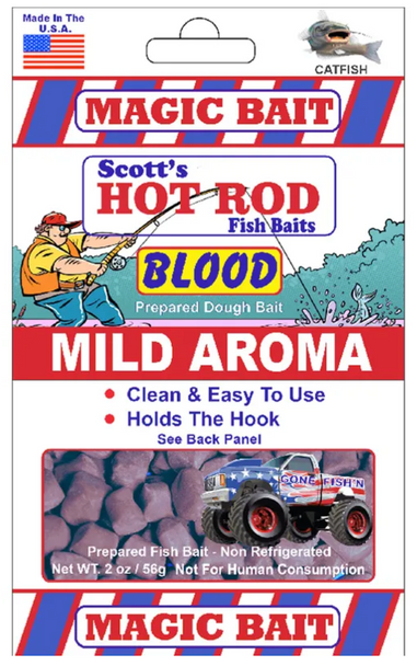 Magic Catfish Bait MB HOT ROD Mild Aroma Blood - 2 oz Bag