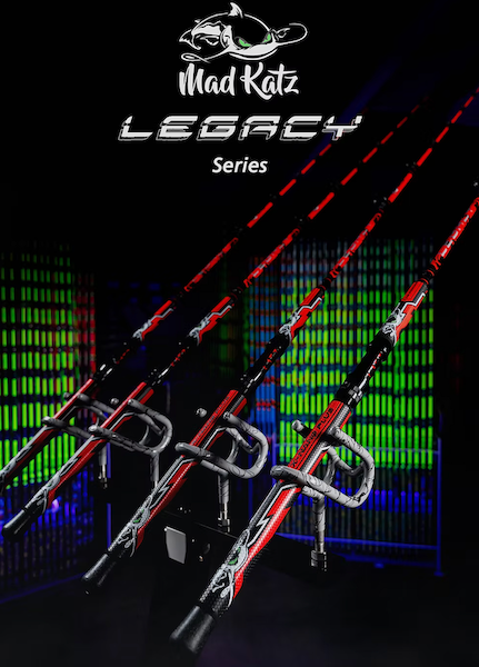 MAD KATZ GEAR LLC Red Legacy Casting 7'6" Medium-Heavy One-Piece Graphite Rod - Model MKGRLEGCY76MHC
