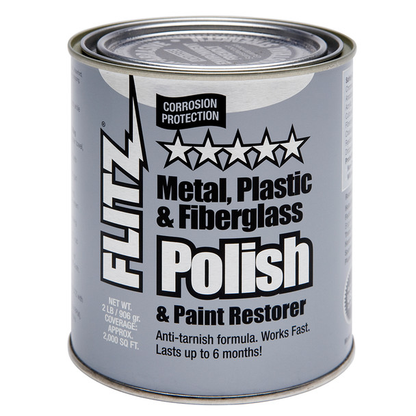 Flitz Polish Paste - 2 lb. Quart Can by Flitz Part CA 03518-6 for Metal, Plastic, Fiberglass, and More
