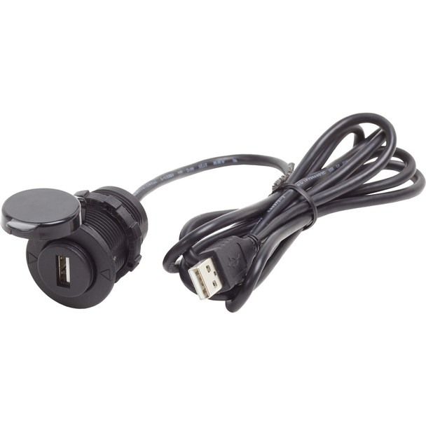 Blue Sea Systems 12V DC USB Extension - Easy Mount with 5-Foot Cable