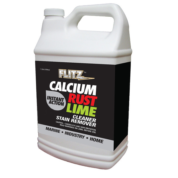 Flitz Instant Calcium, Rust & Lime Remover - Gallon Refill for Hard Water Stains and Deposits