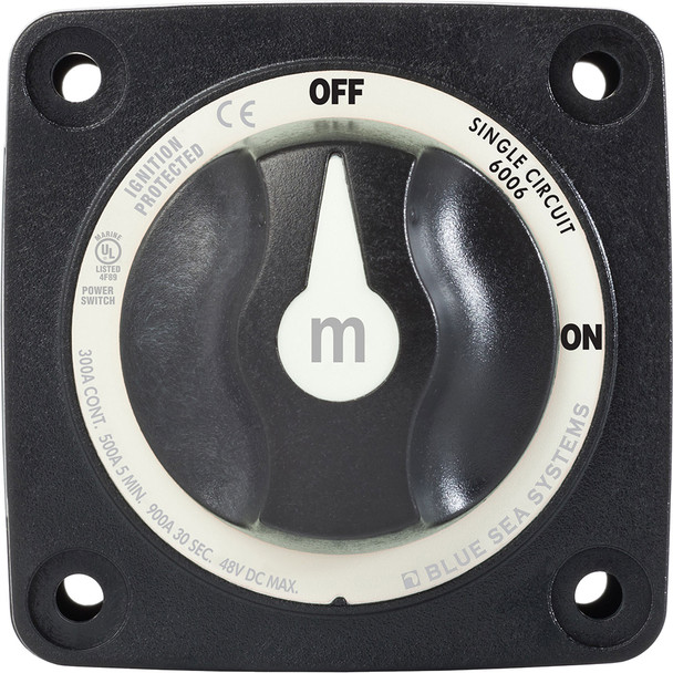 Blue Sea Systems 6007200 Mini Battery Switch Selector - 4 Position, Black