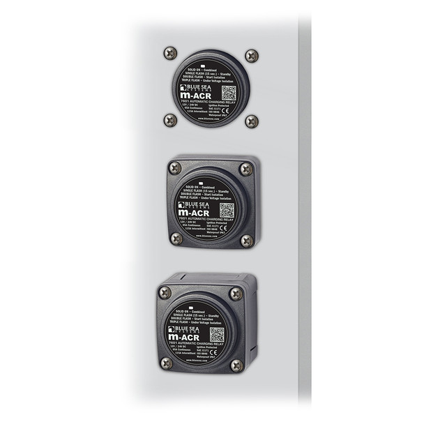 <b>7601 DC Mini ACR Automatic Charging Relay - 65 Amp</b><br><br><b>Features:</b><br><UL><LI>65 Amp continuous rating manages the charging current from alternators up to 65 Amps found on most outboards and many inboard engines <br><LI>Compact case...