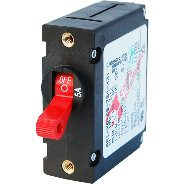 Blue Sea Systems 7201 AC/DC Single Pole Magnetic World Circuit Breaker – 5 Amp