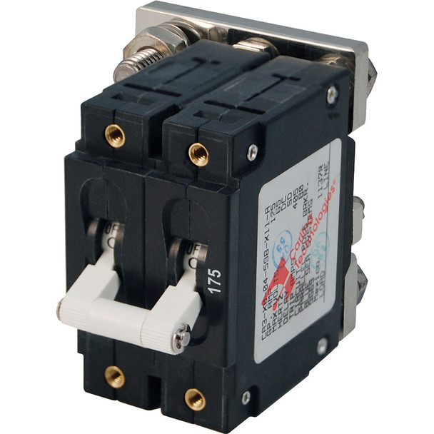 Blue Sea Systems 7268 C-Series Double Pole Toggle DC Circuit Breaker - 175A