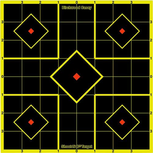 Birchwood Casey Shoot-N-C 8-inch Target Pack with 36 Pastes and Bright Chartreuse Rings