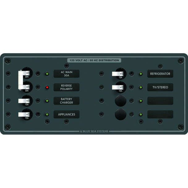 Blue Sea Systems 8412 AC Main with 6 Positions - White
