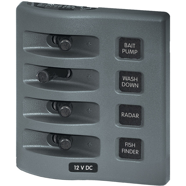 Blue Sea Systems WeatherDeck 12V DC Waterproof Switch Panel - 4 Position