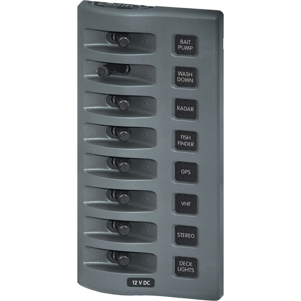 Blue Sea Systems WeatherDeck 12V DC Waterproof Switch Panel - 8 Position