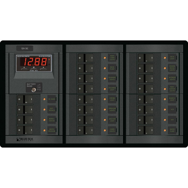 Blue Sea Systems 1221 12V DC Main with 19 Positions and Digital Meter
