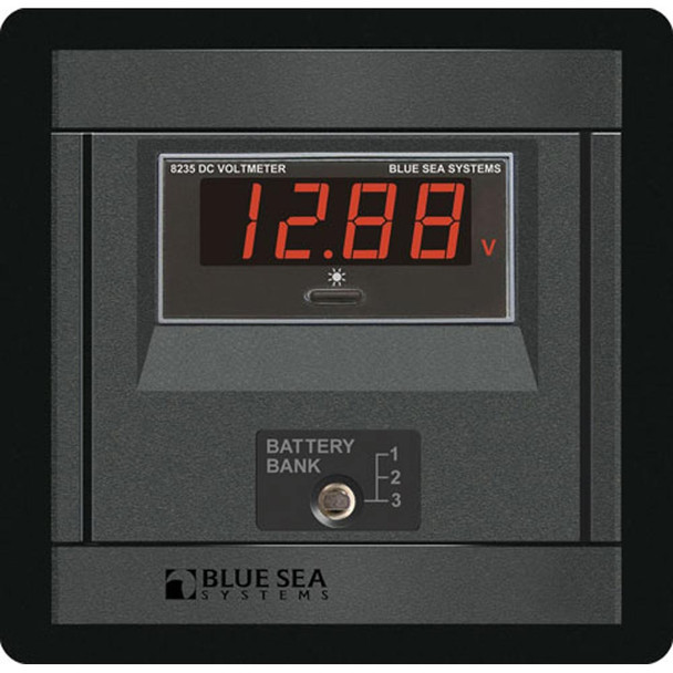Blue Sea Systems 1474 DC Digital Voltmeter Panel with 4-Digit LED Display